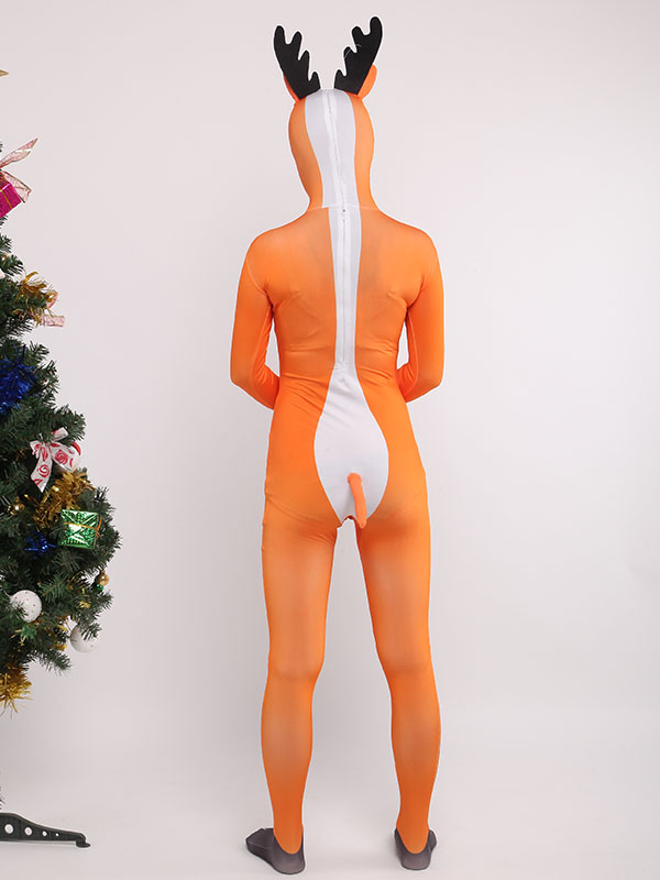 Funny Christmas Elk Zentai Bodysuit Sexy Girl Cosplay Costume